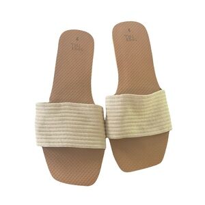 Time and Tru Beige Slide Sandals